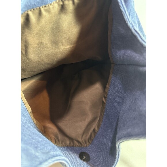 Bride Canvas Tote Bag White Black Striped Bow Handles Wedding Gift Preowned - Picture 5 of 8